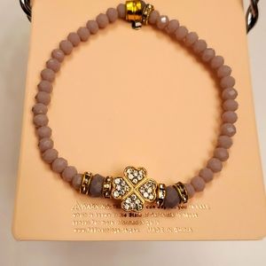 Blossom Beaded Bracelet with Sparkle Rhinestones